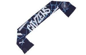 PUMA Шарф вязаный Unisex Blue с белой надписью