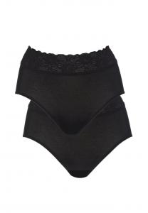 Трусы-Миди 2 пары знаковые Calida, черный