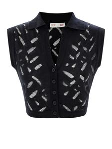 Вязаный кардиган PCFG, черный