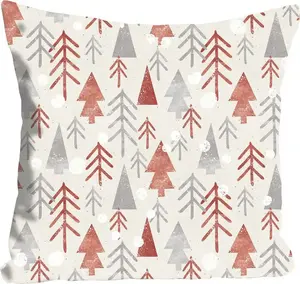 Декоративная подушка Queence "Паскаль", с лесом, чехол без наполнения, 1 шт 40х40 см, оранжевый