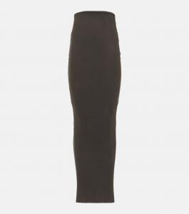 Кожаная макси-юбка Dirt Pillar Rick Owens, Dark Dust