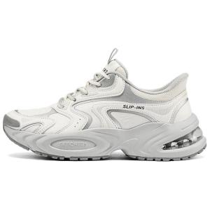 Слипоны Chunky кроссовки женские Light Gray Skechers, светло-серый