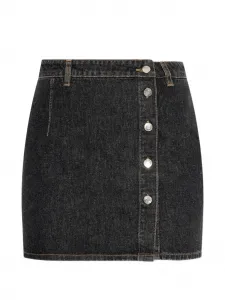 Джинсовая мини-юбка на пуговицах Iro, черный