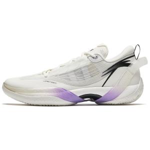Баскетбольные кроссовки Three-point Rain1.0 мужские с низким верхом белые/фиолетовые Anta