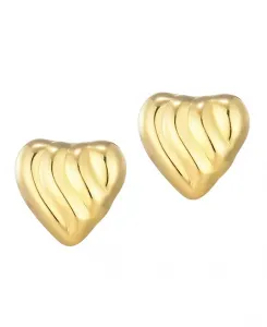 Серьги-Гвоздики в форме сердца из нержавеющей стали Adornia, gold