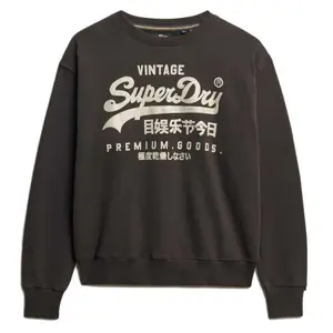 Толстовка Superdry Embellished Vl Loose Fit, коричневый