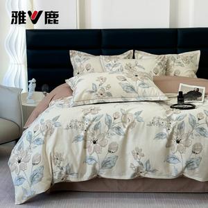 Yalu Комплект постельного белья 1.5м, 4 предмета: пододеяльник 180*220см, простыня, 2 наволочки, 100% хлопок, цвет Mango Moon