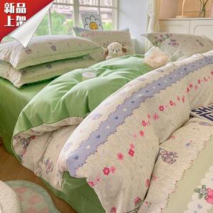 LUOLAI HOME Комплект постельного белья, 180 см, 4 предмета, кролик