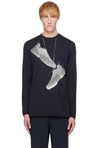 Черная футболка с принтом кроссовок Salomon Edition MM6 Maison Margiela