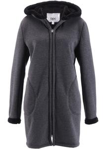 Толстовка с плюшевым мехом Bpc Bonprix Collection, черный