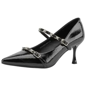 Туфли на тонком каблуке высотой 7 см для женщин GEMEIQ, Black