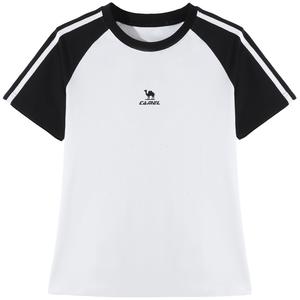 Футболка Urban Function Series с круглым вырезом, тонкая, прямого кроя CAMEL, phantom черный/infinite белый