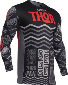Джерси Thor prime aloha для мотокросса, Black/Grey/Red