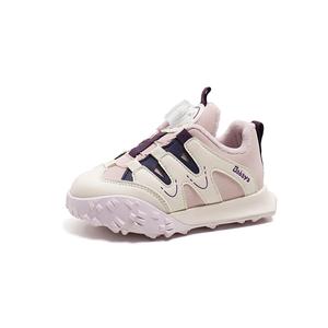 Babaya Синтетические кожаные термо легкие нескользящие детские повседневные кроссовки Black/Purple Pink Kids'