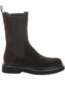 Замшевые ботинки челси с эластичными вставками GUGLIELMO ROTTA, коричневый