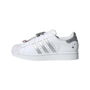 Adidas Originals Кроссовки для скейтбординга SUPERSTAR Mid Top женские, белые, серебристые