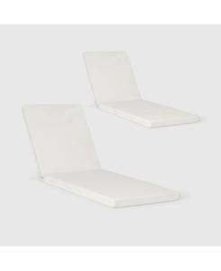 Комплект из 2 подушек для шезлонга, 78 x 23 дюйма WestinTrends, White
