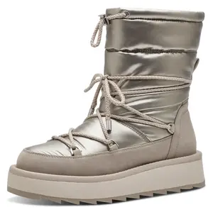 Зимние ботинки Tamaris с элементами Duo-Tex и прикрепленной шнуровкой, цвет Champagne