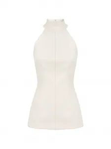 Топ Johanne на бретелях через шею Veronica Beard, бежевый