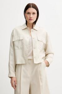 Куртка с добавлением льна United Colors Of Benetton, бежевый