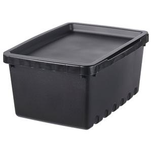Контейнер для хранения Ikea Uppsnofsad с крышкой, 25x17x12 см, черный