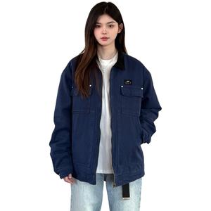 ZIAREL Куртка Unisex Navy Blue [Съемный логотип] Lapel Moderate