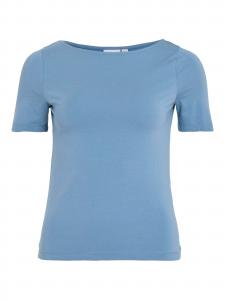 VILA Футболка в крапинку синего цвета