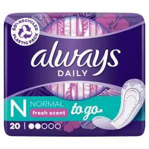 Обычные гигиенические прокладки, 20 шт./1 упаковка. Always Daily fresh scent