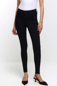 Джинсы скинни моделирующие фигуру со средней посадкой на талии River Island, черный