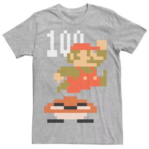 Мужская футболка Nintendo Super Mario 8-bit Goomba Jump 100 Points Licensed Character