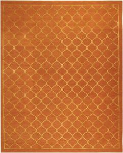 Ковер SAFAVIEH, 244 x 305 см, - коллекция Tibetan - большой - Rust, ручная вязка из шелка и шерсти, идеально для гостиной, спальни, офиса, столовой (TB455H)