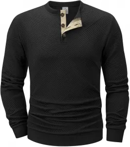 Мужской свитер с геометрическим узором, воротник-стойка, длинный рукав