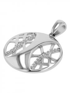 Adeliás Женский кулон из серебра 925 пробы с кубическим цирконием в серебряной оправе