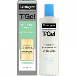 T/Gel Шампунь для жирных волос 250 мл для ежедневного использования против перхоти с салициловой кислотой и пироктон оламином Neutrogena