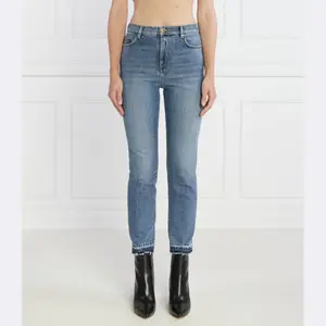 Удобные винтажные облегающие джинсы Sissy из денима Pinko, синий