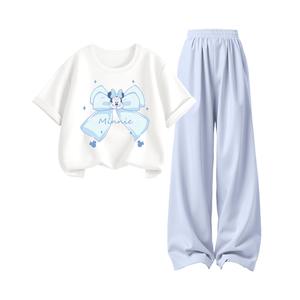 Детский парный набор для детей Disney, di meng jie bai+solid color breeze синий