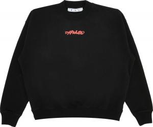 Толстовка Off-White Arrow On Canvas Skate Crewneck 'Black/Multicolor', черный