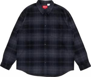 Рубашка Supreme Shadow Plaid Flannel Shirt 'Black', черный