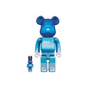 Фигурка Bearbrick Rabbrick ANA Chrome Gradation 100% & 400% Set, голубой