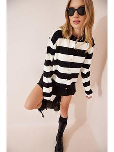 Кардиган Happiness Istanbul Cardigan, цвет Weiß/Schwarz