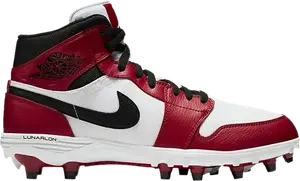 Кроссовки Jordan 1 Mid TD Cleat Chicago, красный