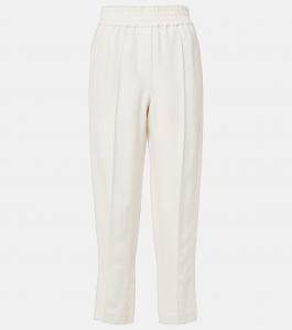 Узкие брюки из твила Brunello Cucinelli, Panna