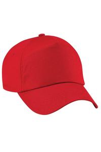 Простая оригинальная бейсболка с 5 панелями (2 шт. в упаковке) Beechfield, красный