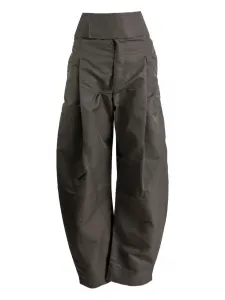 Плиссированные брюки с высокой талией JW ANDERSON, серый