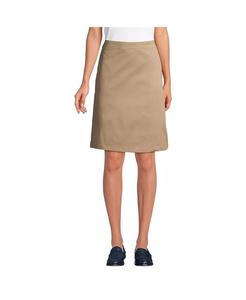 Женская смешанная юбка-чинос до колена Lands' End, бежевый