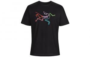 Футболка мужская Arcteryx Ionia Merino с цветным логотипом, черный