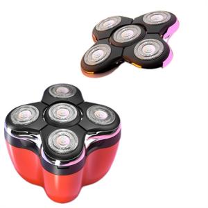 Электробритва YK-355S с пятью ножами из нержавеющей стали, моющаяся головка, немецкое прецизионное лезвие с магнитной фиксацией York, оранжевый