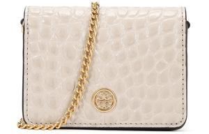 Кожаная сумка через плечо, женская сумка на плечо Pebble White TORY BURCH