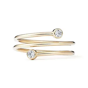 Кольцо Tiffany & Co. x Elsa Peretti Diamond Hoop, золото/бриллиант