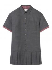 Claudie Pierlot платье-рубашка со складками, серый